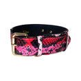 Load image into Gallery viewer, Fuchsia/Light Pink/Red & Black Snake Classic Collar