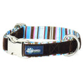 Load image into Gallery viewer, Brown Stripes Velvet Essential Dog Collar (1″ Only)