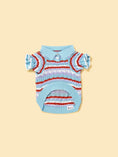 Load image into Gallery viewer, Pet & Me Spring Summer Ocean Blue Ruffle Crochet Short Sleeve Polo Shirt