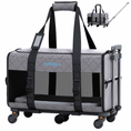 Load image into Gallery viewer, Quilted Chariot Pet Carrier With Removable Wheels and Telescopic Handle