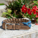Blue Braided Sambboho dog collar