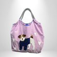 Load image into Gallery viewer, Women's Large Nylon Vintage Dog Classic Square String Handbag - image 3