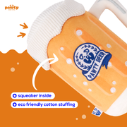 PAWTY BEER PLUSH DOG TOY