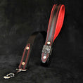 Load image into Gallery viewer, The "Eros" collar 2.5 inch wide black & red