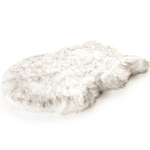 PupRug Faux Fur Orthopedic Dog Bed - Curve White with Brown Accents