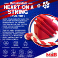 Load image into Gallery viewer, Heart on a String Dog Toy - Durable Rubber Tug Toy for Large Dogs | USA Made