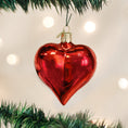 Load image into Gallery viewer, Large Shiny Red Heart Ornament - Southlake Paws