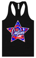 Load image into Gallery viewer, Custom Patriotic Tie Dye Women's Racerback Tank