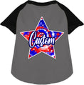 Load image into Gallery viewer, Custom Patriotic Tie Dye Pet Raglan Shirts
