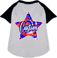 Load image into Gallery viewer, Custom Patriotic Tie Dye Pet Raglan Shirts