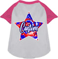 Load image into Gallery viewer, Custom Patriotic Tie Dye Pet Raglan Shirts
