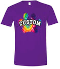 Load image into Gallery viewer, Custom Bright Tie Dye Paw Children's Gildan Soft Shirt