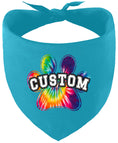 Load image into Gallery viewer, Custom Bright Tie Dye Paw Pet Bandana