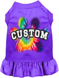 Load image into Gallery viewer, Custom Bright Tie Dye Paw Pet Dress