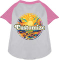 Load image into Gallery viewer, Custom Trippy Peaks Pet Raglan Shirts