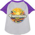 Load image into Gallery viewer, Custom Trippy Peaks Pet Raglan Shirts