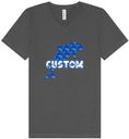 Load image into Gallery viewer, Custom Blue Dolphins Unisex V-Neck Shirt