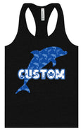 Load image into Gallery viewer, Custom Blue Dolphins Women's Racerback Tank