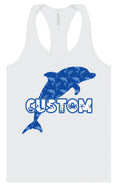 Load image into Gallery viewer, Custom Blue Dolphins Women's Racerback Tank