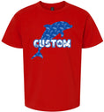 Load image into Gallery viewer, Custom Blue Dolphins Children's Gildan Soft Shirt