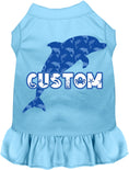 Load image into Gallery viewer, Custom Blue Dolphins Pet Dress