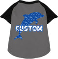 Load image into Gallery viewer, Custom Blue Dolphins Pet Raglan Shirts