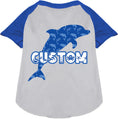 Load image into Gallery viewer, Custom Blue Dolphins Pet Raglan Shirts