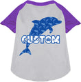 Load image into Gallery viewer, Custom Blue Dolphins Pet Raglan Shirts
