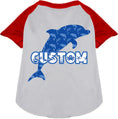 Load image into Gallery viewer, Custom Blue Dolphins Pet Raglan Shirts