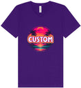 Load image into Gallery viewer, Custom Neon Beach Sunset Unisex V-Neck Shirt