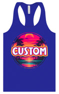 Load image into Gallery viewer, Custom Neon Beach Sunset Women's Racerback Tank