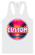 Load image into Gallery viewer, Custom Neon Beach Sunset Women's Racerback Tank