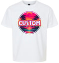 Load image into Gallery viewer, Custom Neon Beach Sunset Children's Gildan Soft Shirt