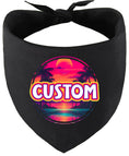 Load image into Gallery viewer, Custom Neon Beach Sunset Pet Bandana