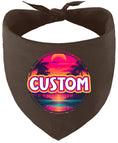 Load image into Gallery viewer, Custom Neon Beach Sunset Pet Bandana
