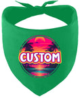Load image into Gallery viewer, Custom Neon Beach Sunset Pet Bandana