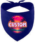 Load image into Gallery viewer, Custom Neon Beach Sunset Pet Bandana