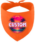 Load image into Gallery viewer, Custom Neon Beach Sunset Pet Bandana