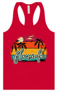Load image into Gallery viewer, Custom Retro Beach Sunset Women's Racerback Tank