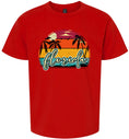Load image into Gallery viewer, Custom Retro Beach Sunset Children's Gildan Soft Shirt