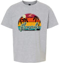 Load image into Gallery viewer, Custom Retro Beach Sunset Children's Gildan Soft Shirt