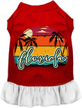 Load image into Gallery viewer, Custom Retro Beach Sunset Pet Dress