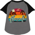Load image into Gallery viewer, Custom Retro Beach Sunset Pet Raglan Shirts