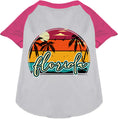 Load image into Gallery viewer, Custom Retro Beach Sunset Pet Raglan Shirts