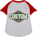 Load image into Gallery viewer, Custom Peach Aztec Pet Raglan Shirts
