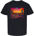 Load image into Gallery viewer, Custom Neon Desert Children's Gildan Soft Shirt