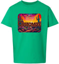 Load image into Gallery viewer, Custom Neon Desert Children's Gildan Soft Shirt