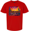 Load image into Gallery viewer, Custom Neon Desert Children's Gildan Soft Shirt