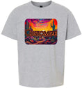 Load image into Gallery viewer, Custom Neon Desert Children's Gildan Soft Shirt