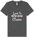 Load image into Gallery viewer, Custom Loved In Unisex V-Neck Shirt